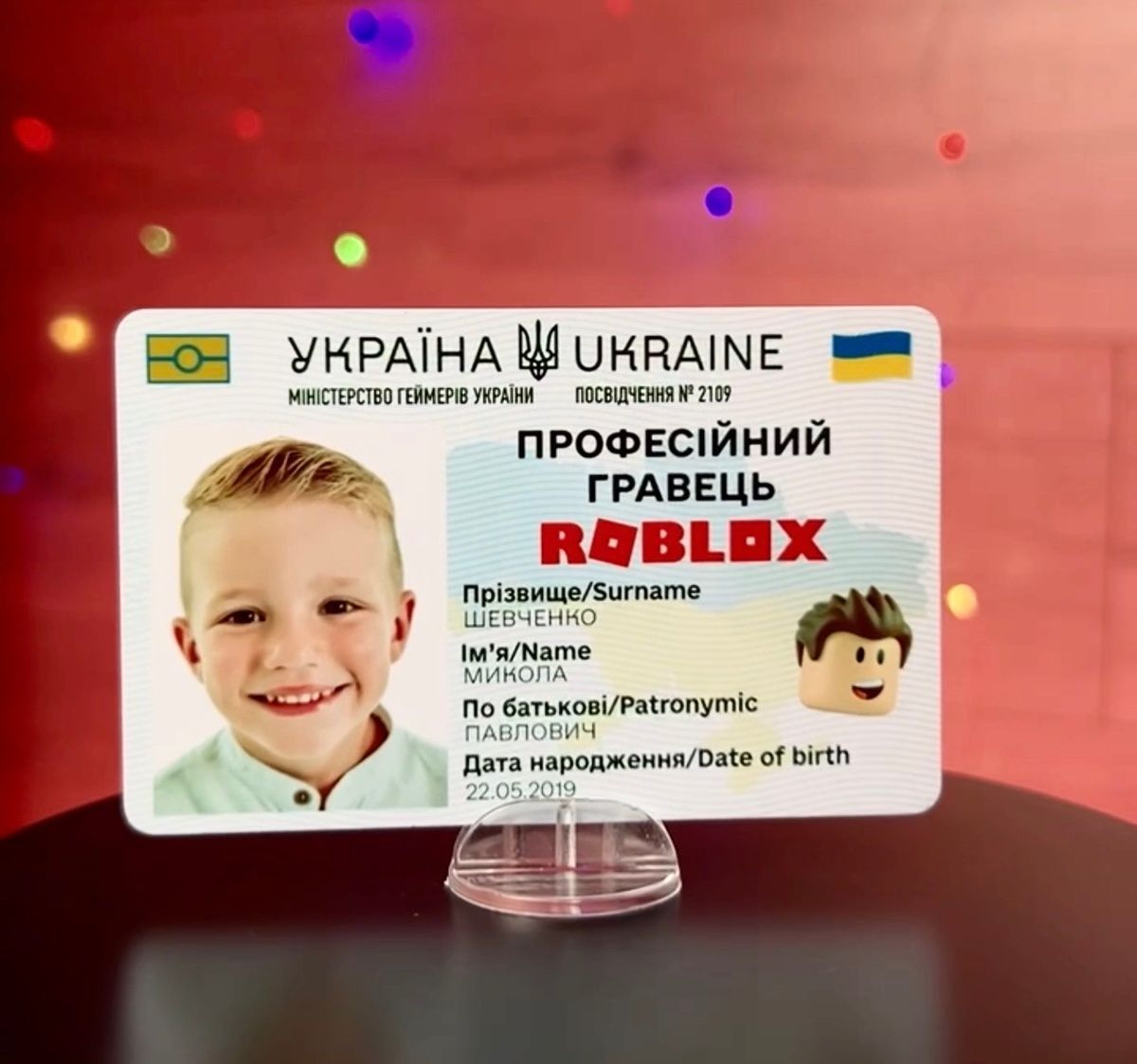 Фото Сувенірне посвідчення гравця Roblox RBL660001,