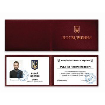 Фото БЕЛЫЙ БИЛЕТ (С фото и именем) P0010-C,