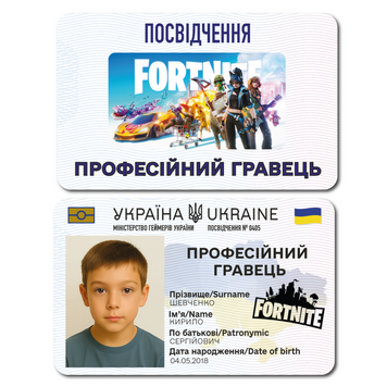 Фото Сувенірне посвідчення гравця FORTNITE FNG660006,
